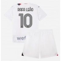 Koszulka piłkarska AC Milan Rafael Leao #10 Strój wyjazdowy dla dzieci 2023-24 tanio Krótki Rękaw (+ Krótkie spodenki)